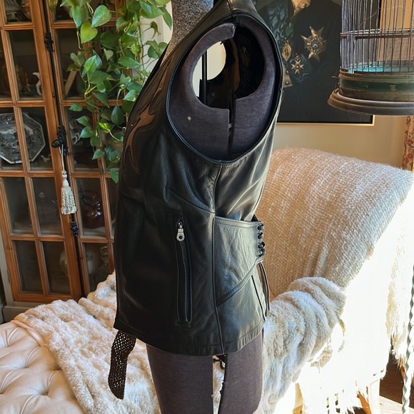 Harley Davidson motorcycle jacket & vest 2 piece - Picture 15 of 16